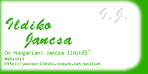 ildiko jancsa business card